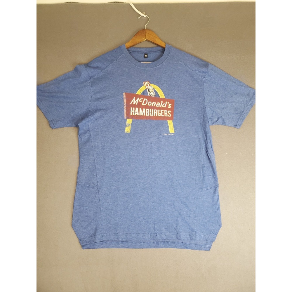McDonald's One Arch First Edition Apparel Collection Men's Blue T-Shirt Size M-R